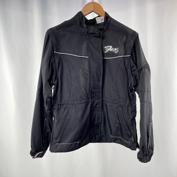 Fox Racing Dakota Full Zip‎ Nylon Moto Jacket in Black Size Medium - Picture 1 of 8